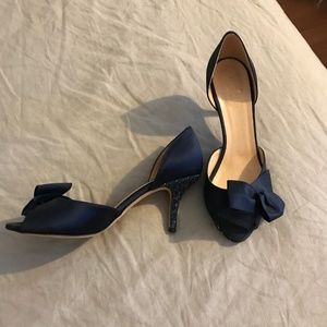 Kate Spade Navy Blue Sala Glitter Heel